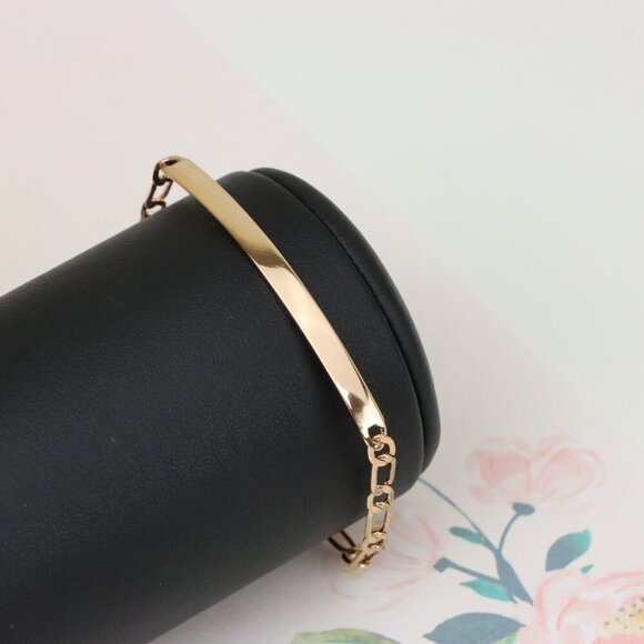 "Sleek Rose Gold Polished Chain Bracelet in High Quality Brass, XPBL1138 - Picture 10 of 13